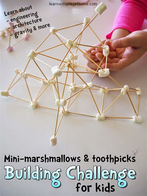 marshmallow tower challenge supplies.